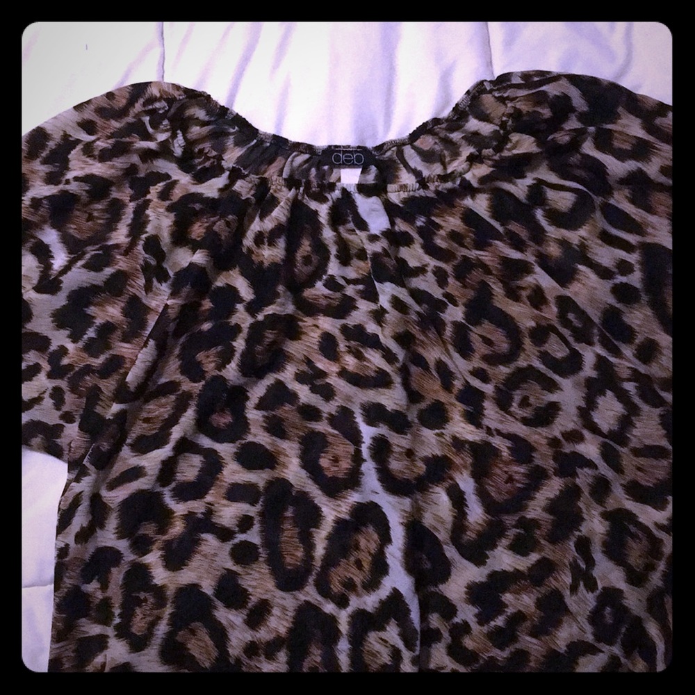 Sheer animal print top
